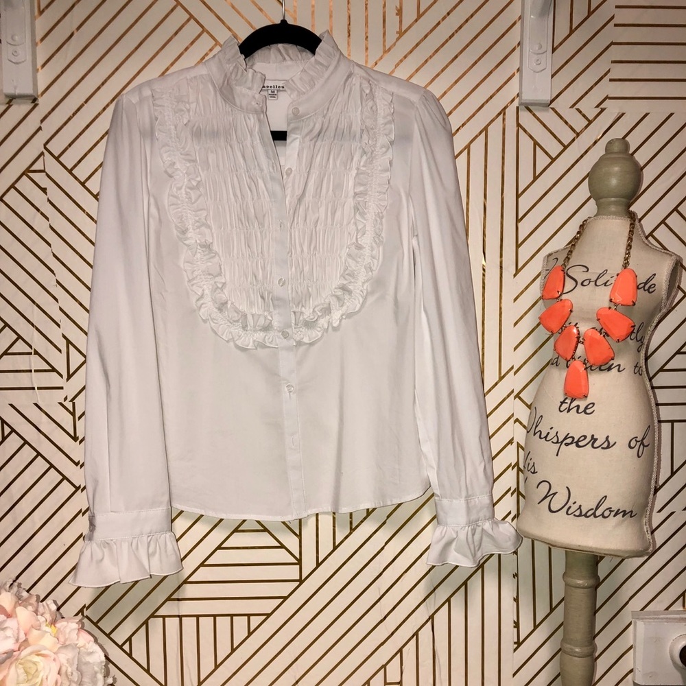 White button down blouse